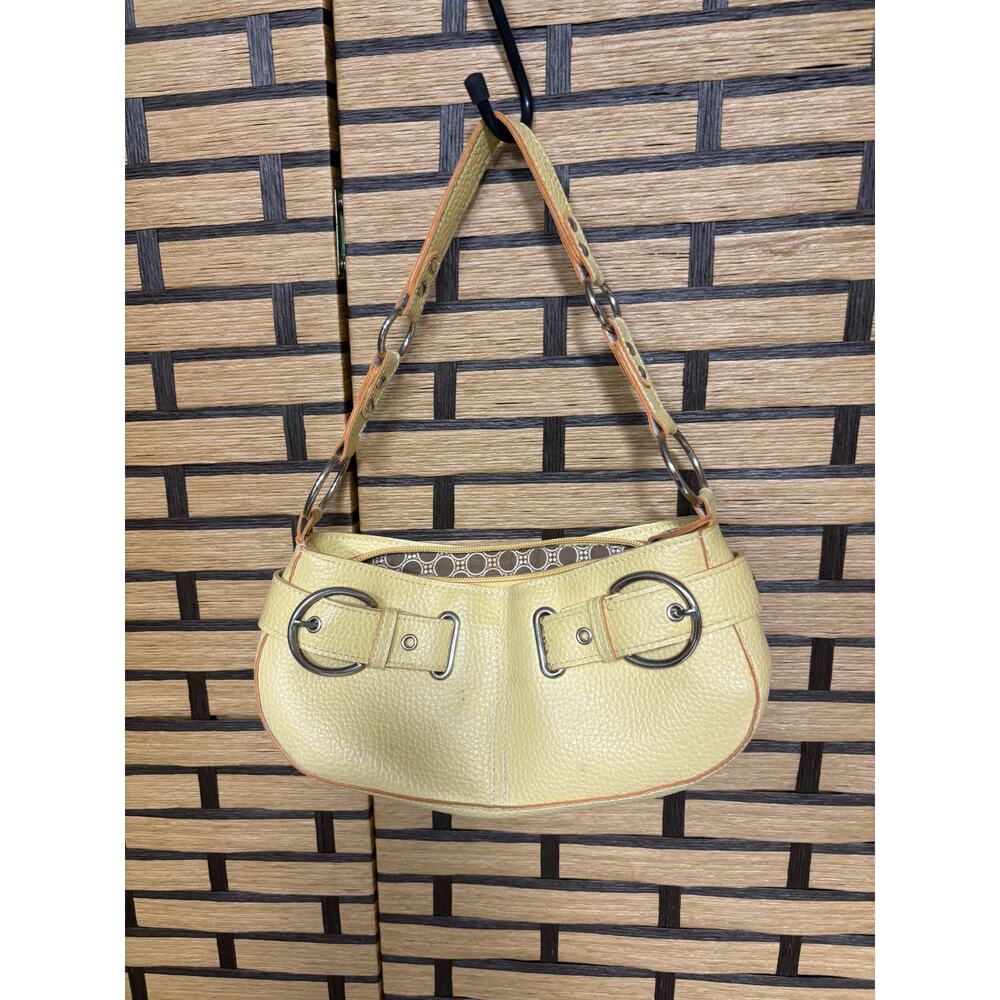 MSC Pale Yellow Hobo Style Shoulder Bag